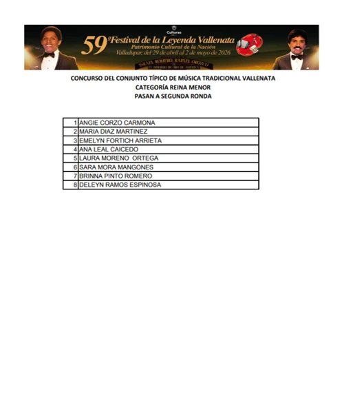 Publicación del Festival de la Leyenda Vallenata.