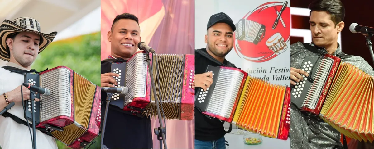 Acordeoneros tras la corona del Festival Vallenato 2026. FOTO: Said Armenta