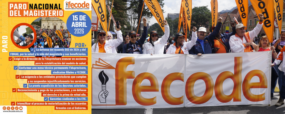 Fecode confirma paro nacional de maestros el 15 de abril