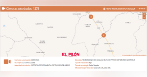 Ubicación de puntos de fotodetección vehicular en la vía Bosconia y el Copey