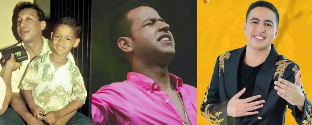 Martín Elías junto a Diomedes Díaz, su padre y su hijo Martín Jr. FOTO: suministrada