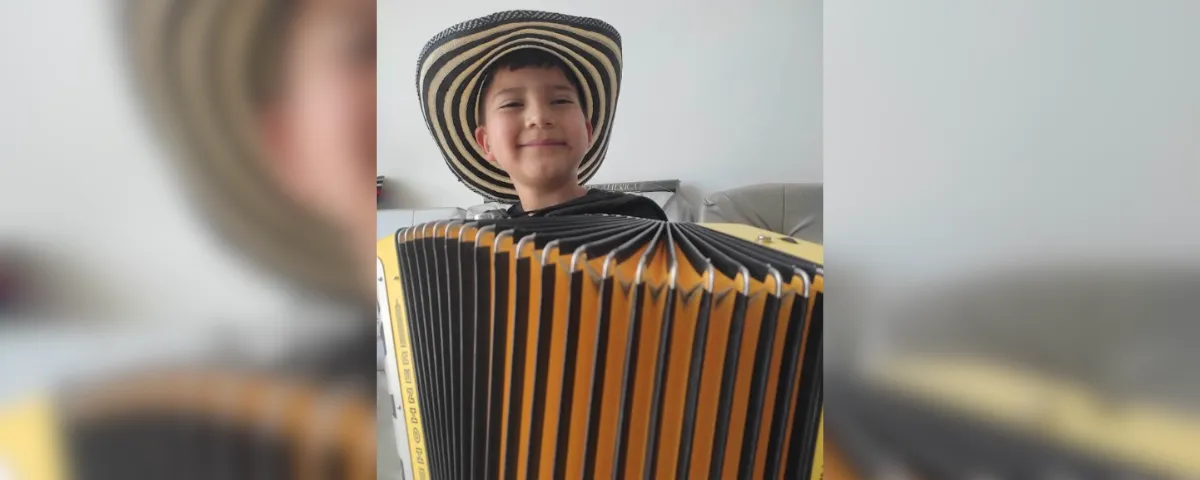 El niño prodigio del acordeón visita a Valledupar. FOTO: suministrada