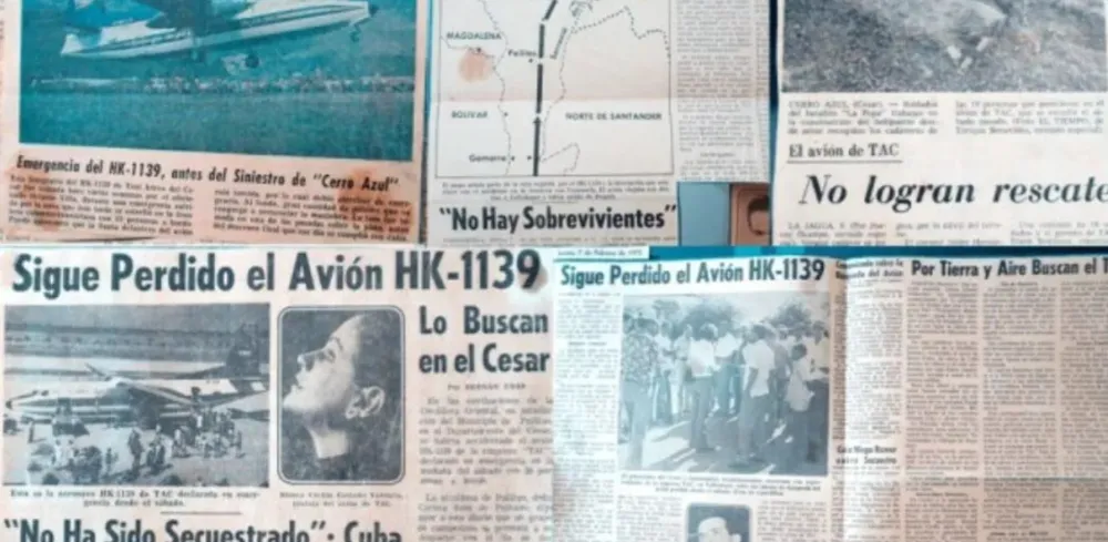 Recortes de los periódicos de la época. FOTO: suministrada