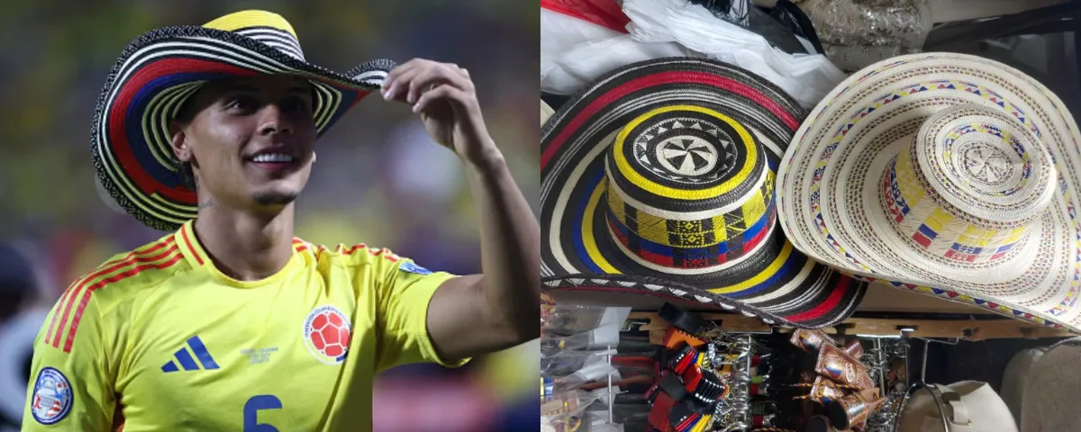 Venta de sombreros vueltiaos tricolores en el centro de Valledupar inspirados en el estilo de Richard Ríos