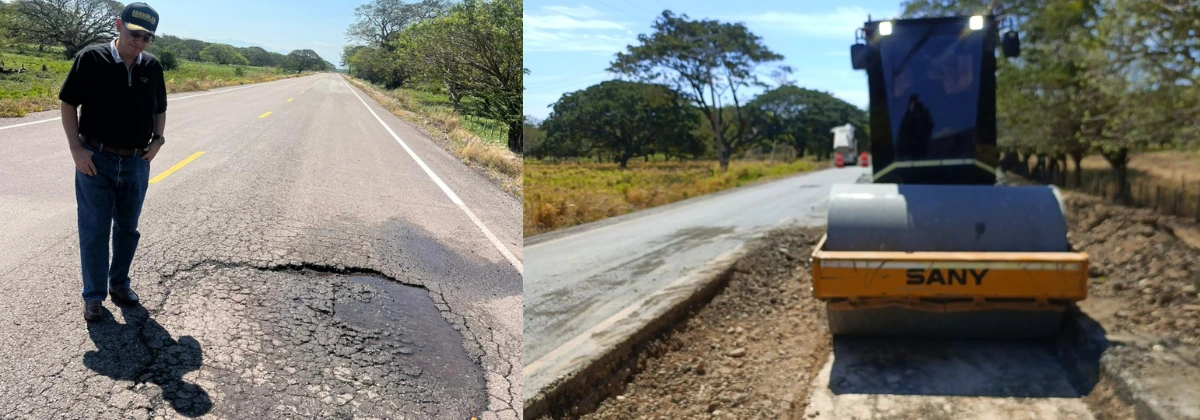 web-Diputado Jesús Suárez durante inspección de la vía Aguas Blancas-Codazzi.