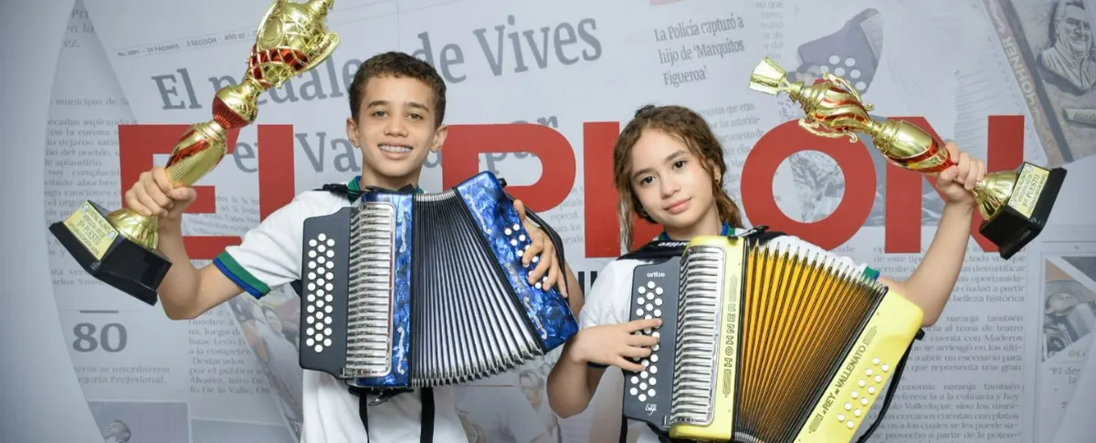 Los hermanos Manuel Alejandro y María Juliana Díaz Martínez continúan abriéndose camino en el folclor vallenato. Foto: Said Armenta.