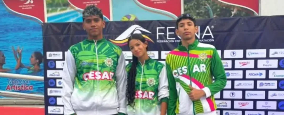 ¡Histórico! La hazaña que lograron tres jóvenes nadadores y que llena de orgullo al Cesar 