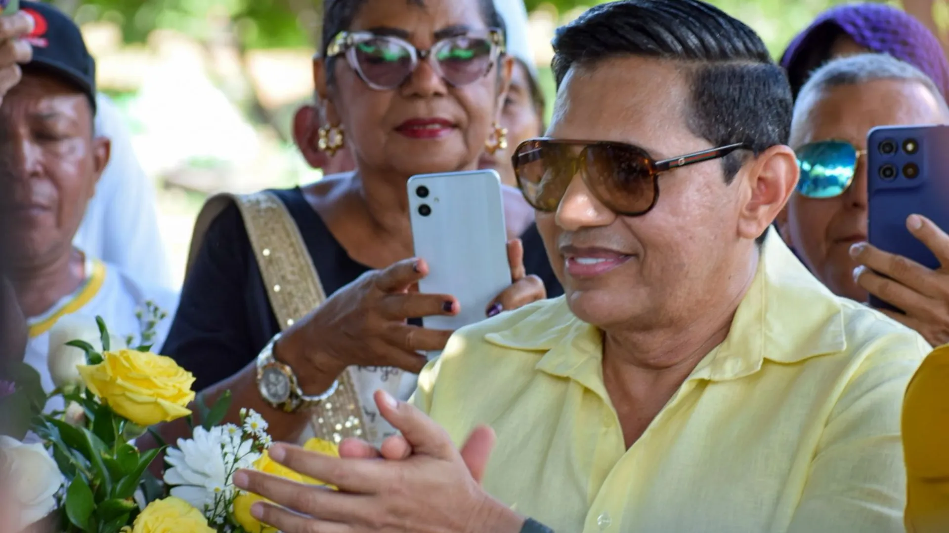 El hermano de Diomedes, Elver Díaz, hizo acto de presencia. Foto: Said Armenta.