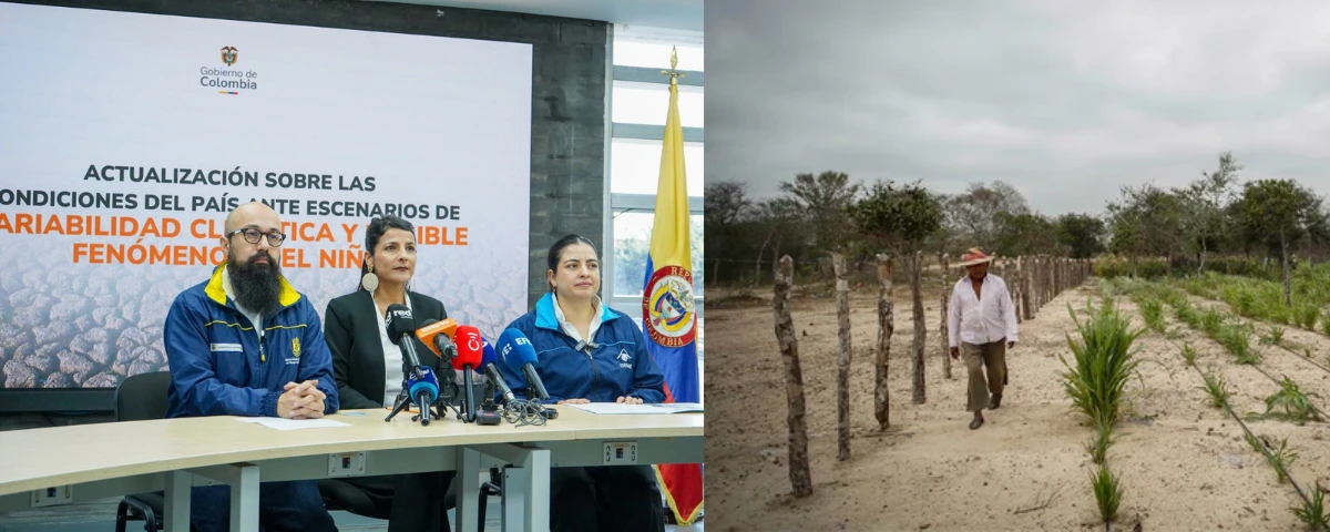 La sequía agrieta la tierra y deja sin pasto a los hatos, mientras el humo de los incendios forestales cubre veredas del Cesar y La Guajira. Foto: Colprensa.