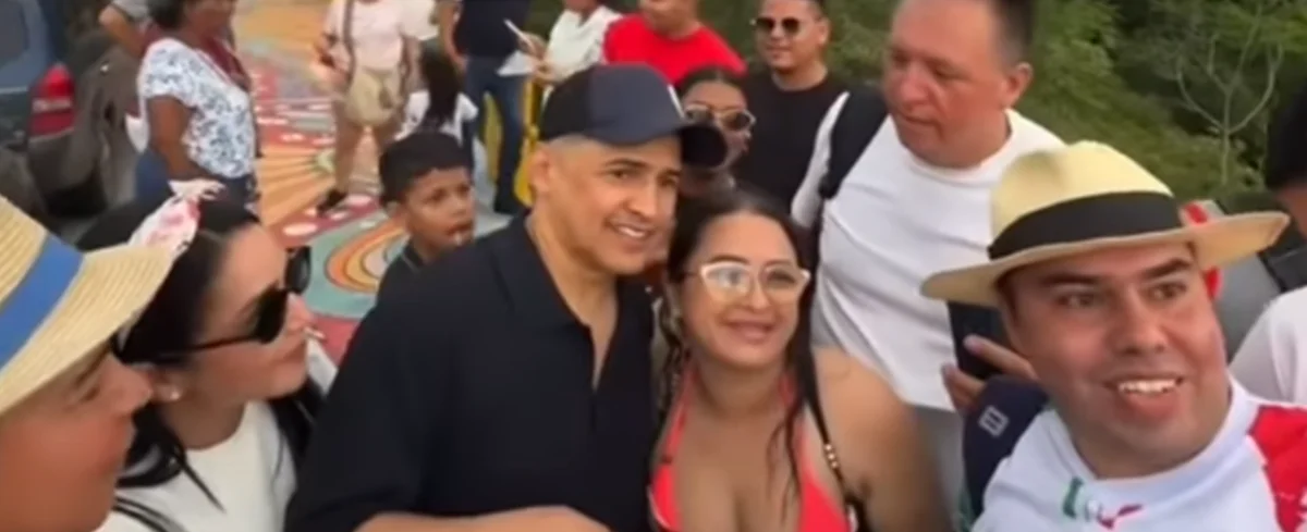 Jorge Celedón en el Puente Hurtado.