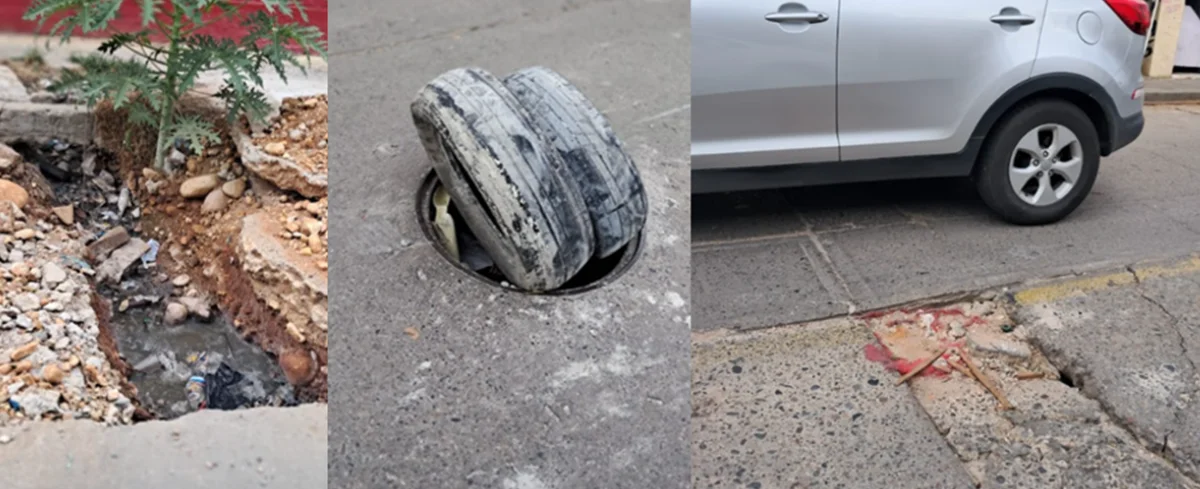 Huecos y trampas mortales en Valledupar.