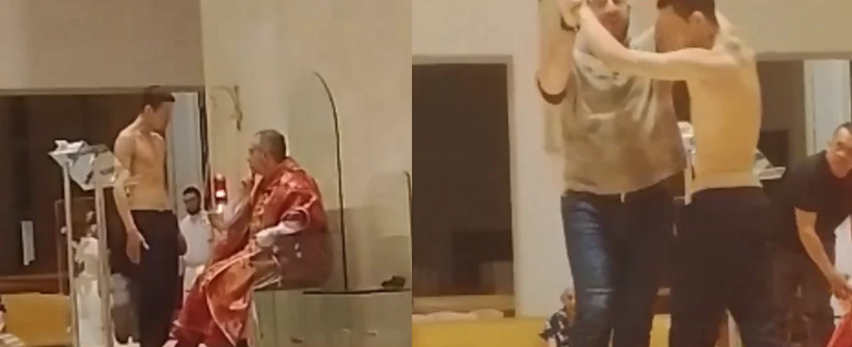 El incómodo momento que se vivió en plena misa en iglesia de Valledupar por hombre descamisado y descalzo que irrumpió frente al altar