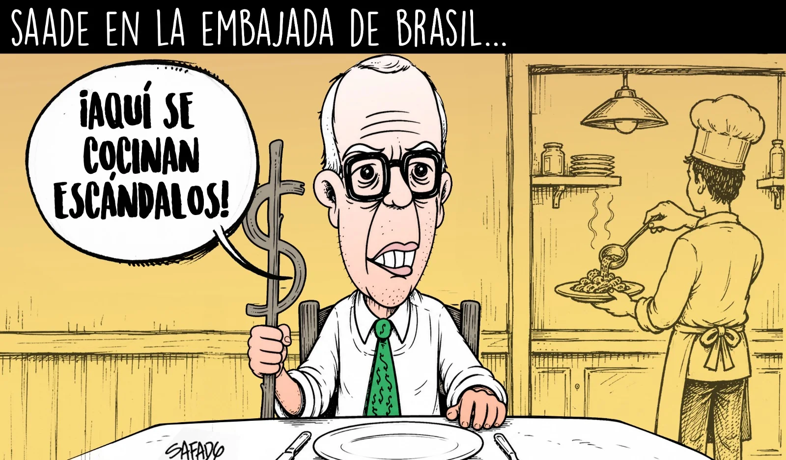 Saade en la embajada de Brasil…