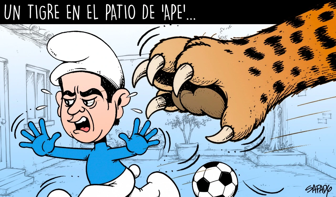 Un tigre en el patio de ‘Ape’…