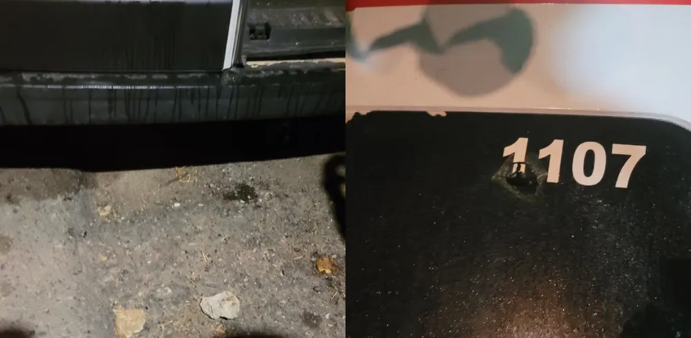 Sujetos en motocicleta emboscaron a la delegación de comunicadores lanzando piedras de gran tamaño contra los automotores. Los periodistas, debidamente acreditados, denuncian que estos actos superan el vandalismo y deben ser juzgados como intentos de homicidio ante la justicia colombiana. FOTO: Cortesía