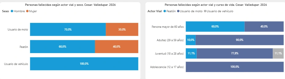 Siniestros viales por edad y vehículo. Gráfico: ONSV.