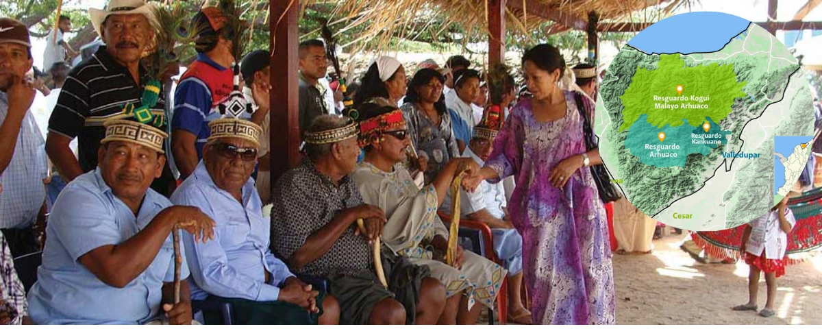 Wayuu de distintas rancherías de La Guajira participan en espacios de discusión sobre el Decreto 0514 y el trazado de la Línea Negra. Foto: PeriódicoLaGuajira.
