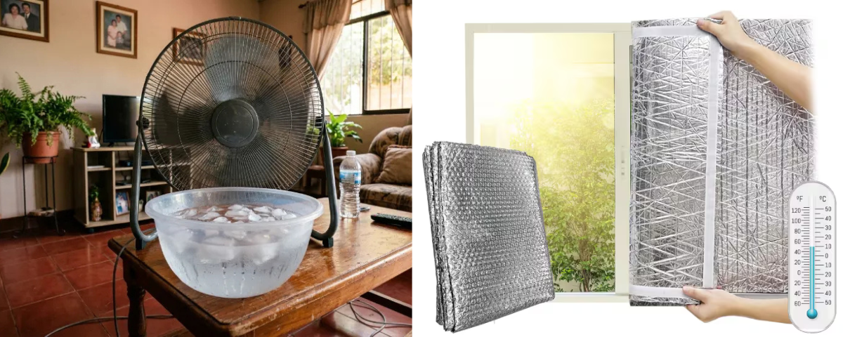Cortinas térmicas opacas, como las que ya se recomiendan en hogares europeos, bloquean luz y calor directo y crean una barrera aislante en torno a la ventana. Foto: Gemini