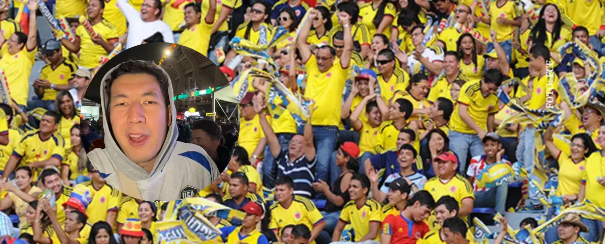 Todo sucedió en el marco del debut mundialista de Colombia.