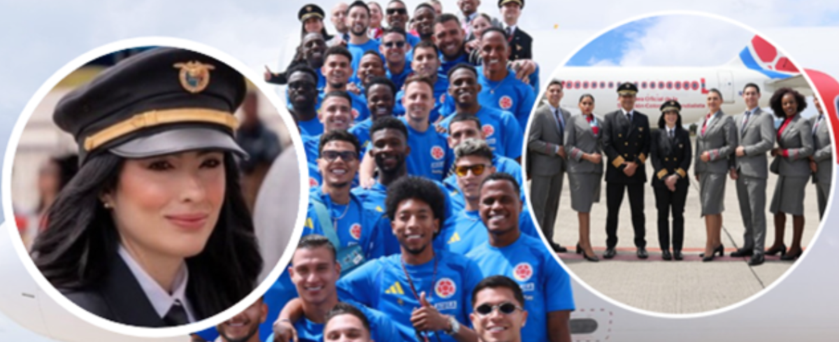 Piloto y jugadores de la Selección Colombia.