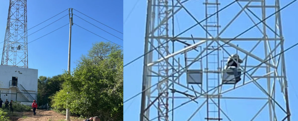 Torre de energía en cerro Santo Ecce Homo.