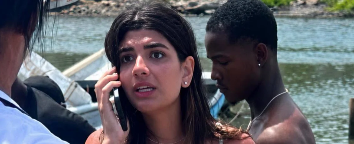 Luciana Dangond, joven rescatada en aguas de Cartagena.
