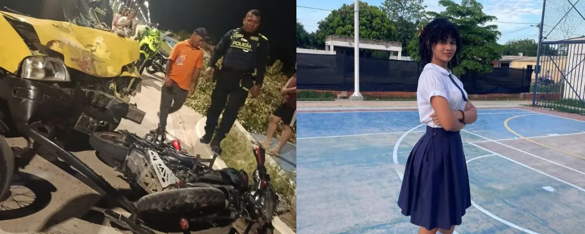 Tragedia en Valledupar: choque entre moto y taxi le quitó la vida a una jovencita que soñaba con graduarse