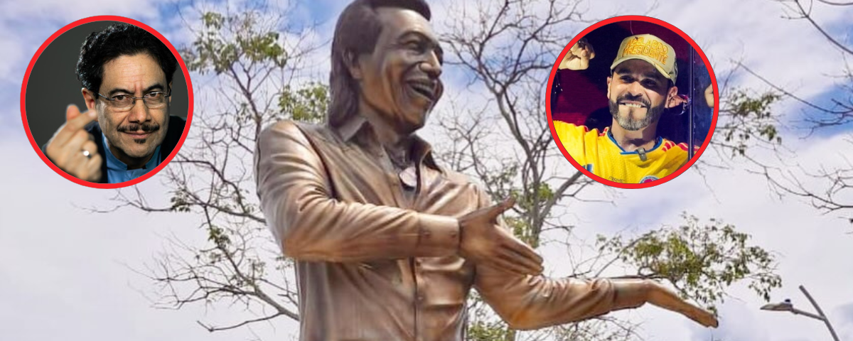 Estatua de Diomedes en La Junta, La Guajira.