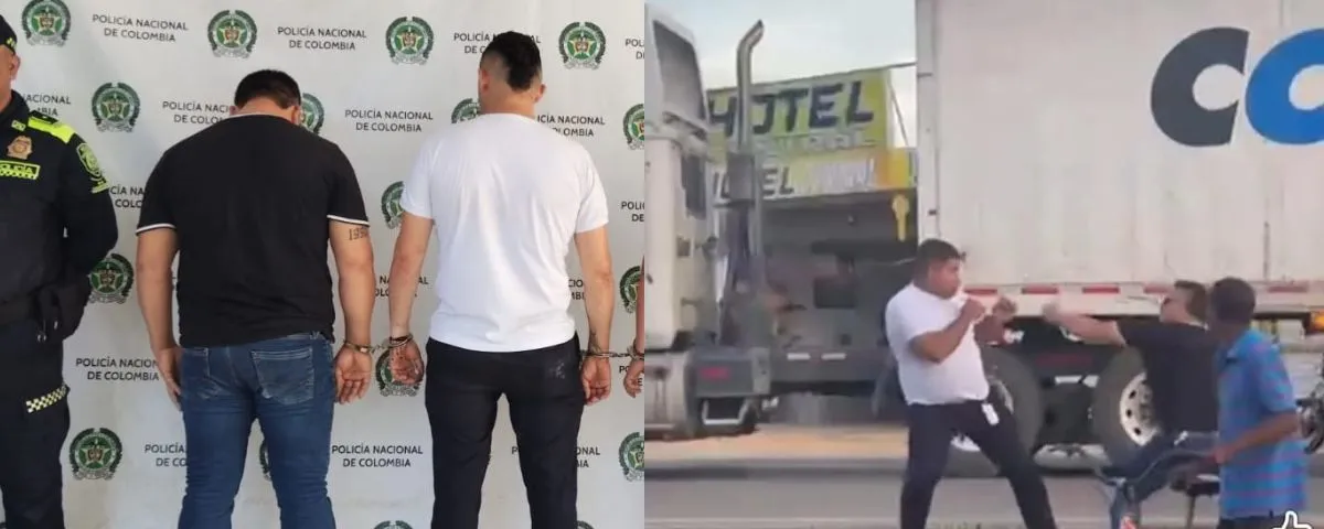 Capturan a dos hombres que se fueron a los golpes por accidente de bus en Curumaní: esto se sabe