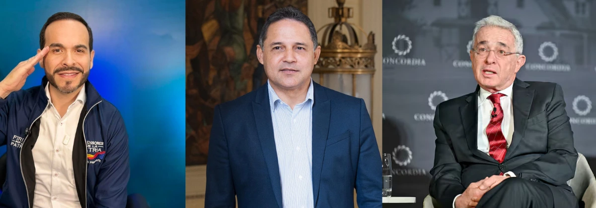 Abelardo de la Espriella, Honorio Henriquez y Álvaro Uribe-web