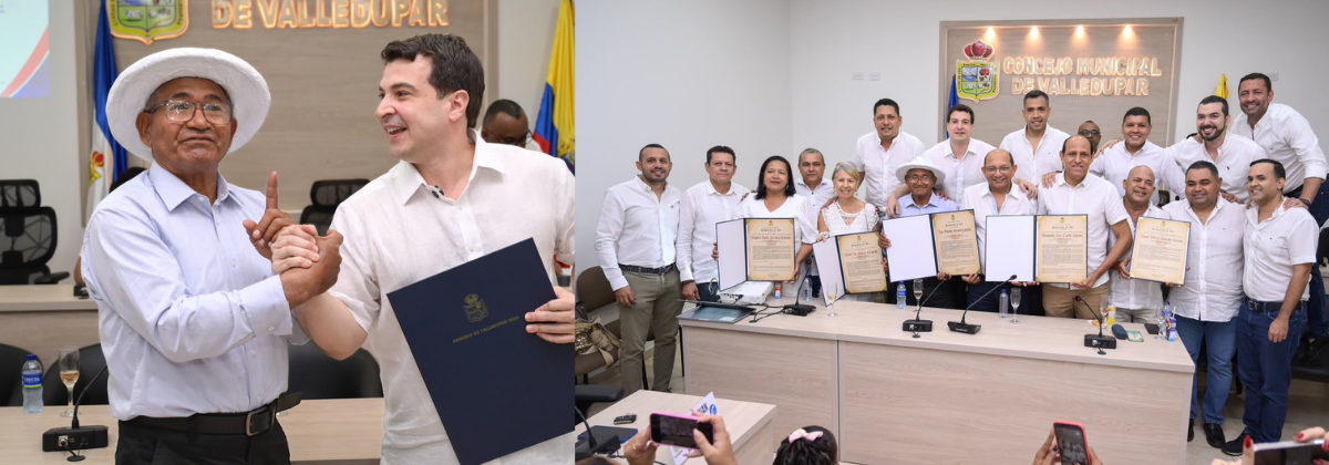 Concejo de Valledupar le rindió homenaje a don Luis, el jardinero de la Plaza Alfonso López