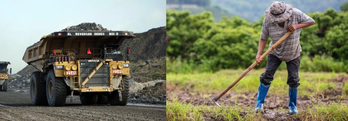 Foto referencia de la minería de carbón y el campo en el Cesar-web