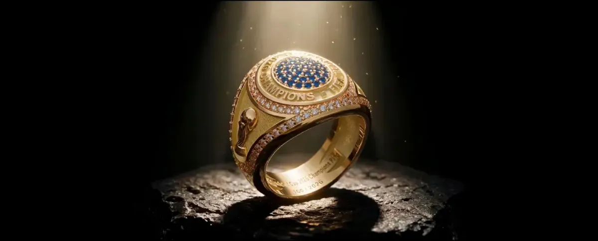 El anillo que se le entregará al campeón.