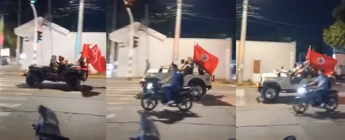 Indignación en Valledupar por caravana de Jeeps Willys con banderas y símbolos nazis