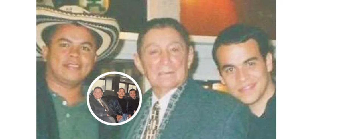Nicolás Pertúz, Rafael Escalona y Abelardo de la Espriella (4 de julio, 2001.