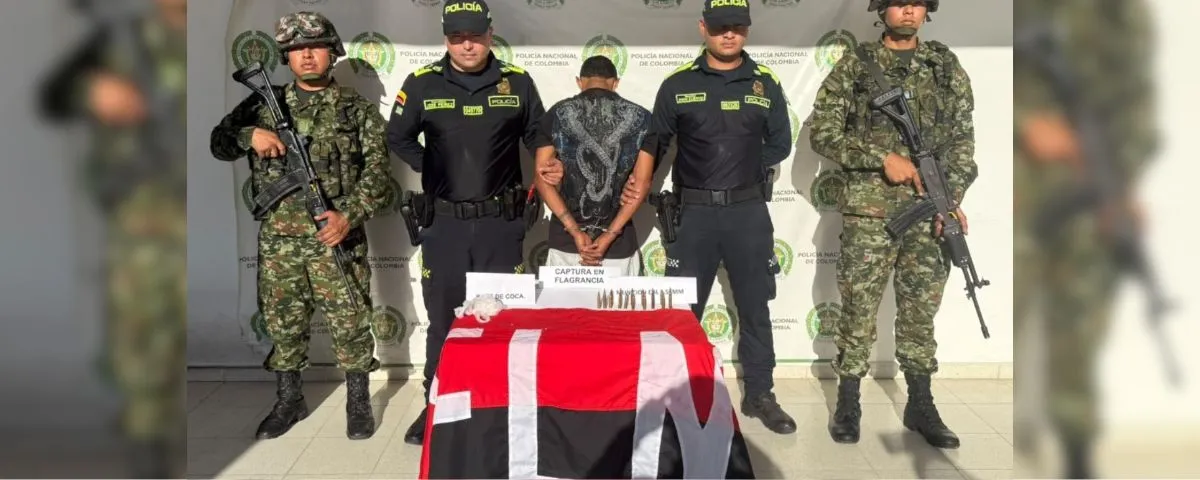 Capturan en el centro del Cesar a hombre con munición de fusil y bandera del ELN