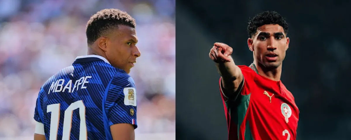 Mbappé de Francia y Hakimi de Marruecos