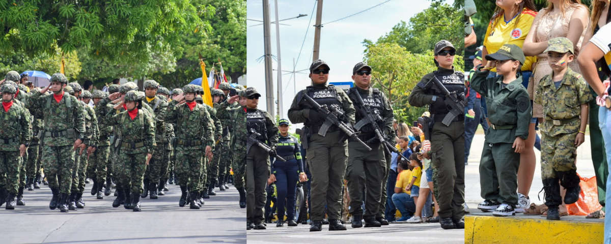 Con desfile militar, Valledupar volvió a celebrar el 20 de Julio tras un año sin la tradicional conmemoración