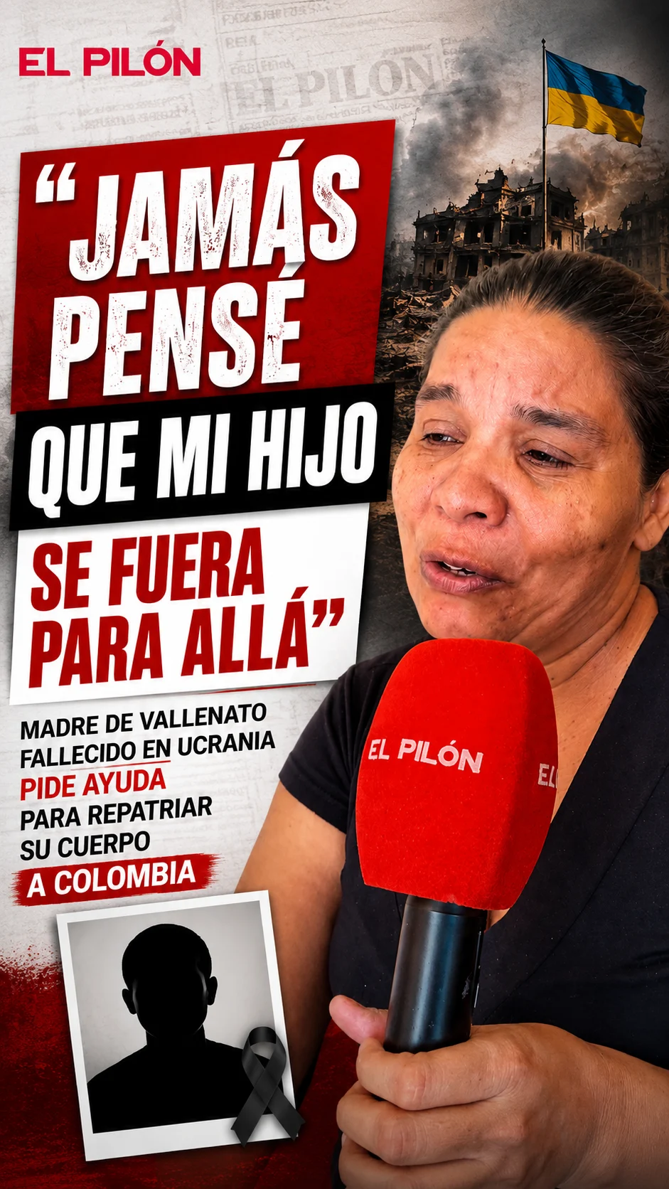 ”Jamás pensé que mi hijo se fuera para allá”: madre de vallenato fallecido en Ucrania pide ayuda para repatriar su cuerpo a Colombia