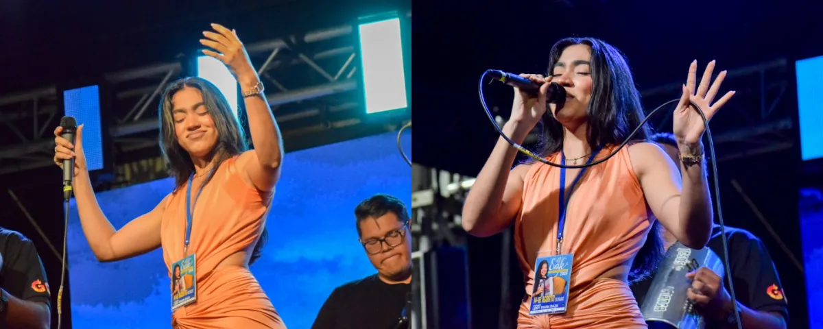 Leidy Daza celebra su coronación como Cantante Reina del EVAFE 2026 en Valledupar. Foto: Said Armenta