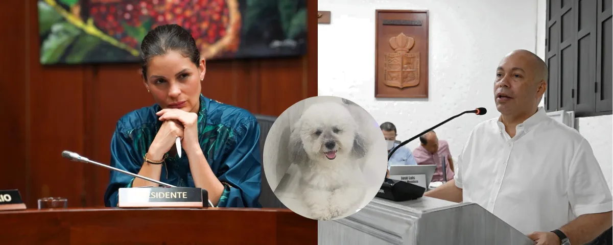 Senadora Andrea Padilla, alcalde Ernesto Orozco y la perrita Niki