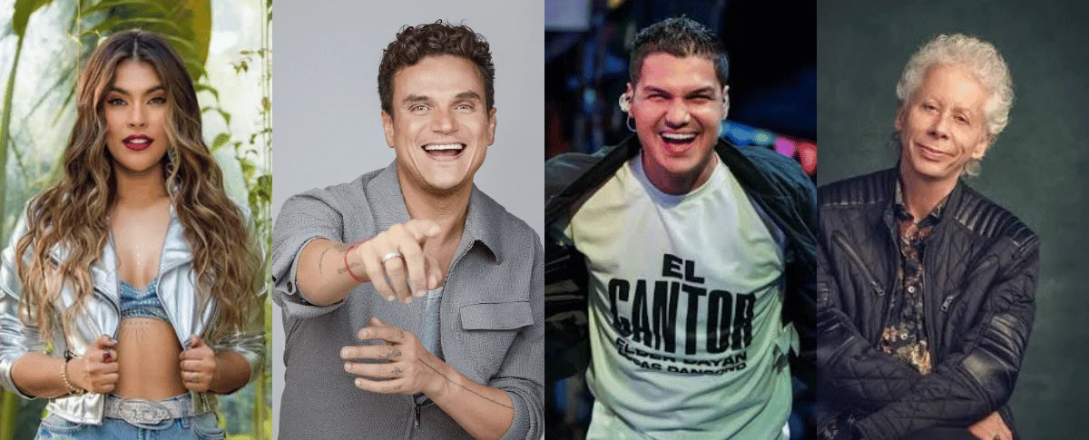 Karen Lizarazo, Silvestre Dangond, Elder Dayán y Galy Galiano le cantaron a Colombia.
