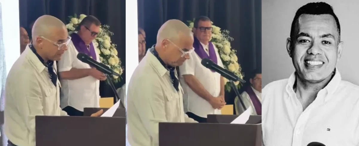 Silvestre Dangond en las honras fúnebres de Fabio Torres.