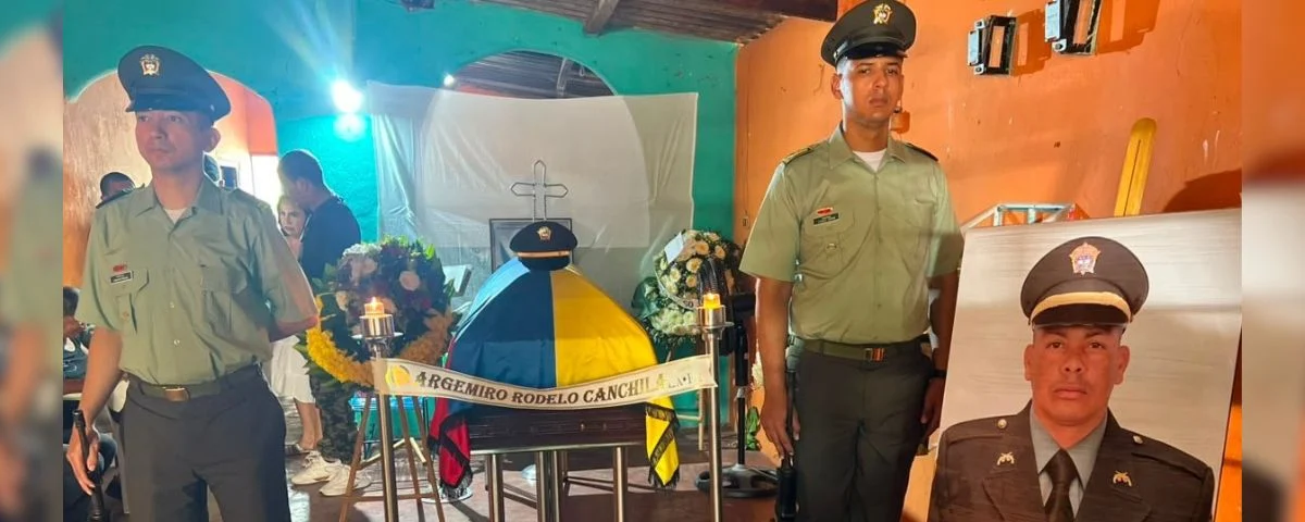 ¿Quién era Argemiro Rodelo? El policía de Valledupar que llevaba 18 años de servicio y murió en ataque con dron
