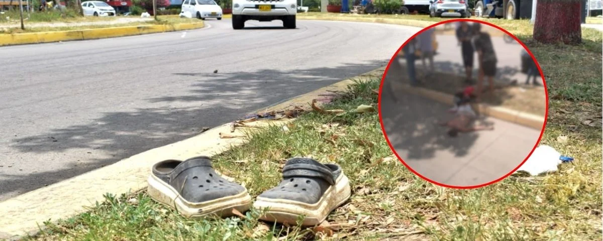 Dos heridos dejó accidente de moto en la glorieta La Pilonera Mayor de Valledupar: uno está grave
