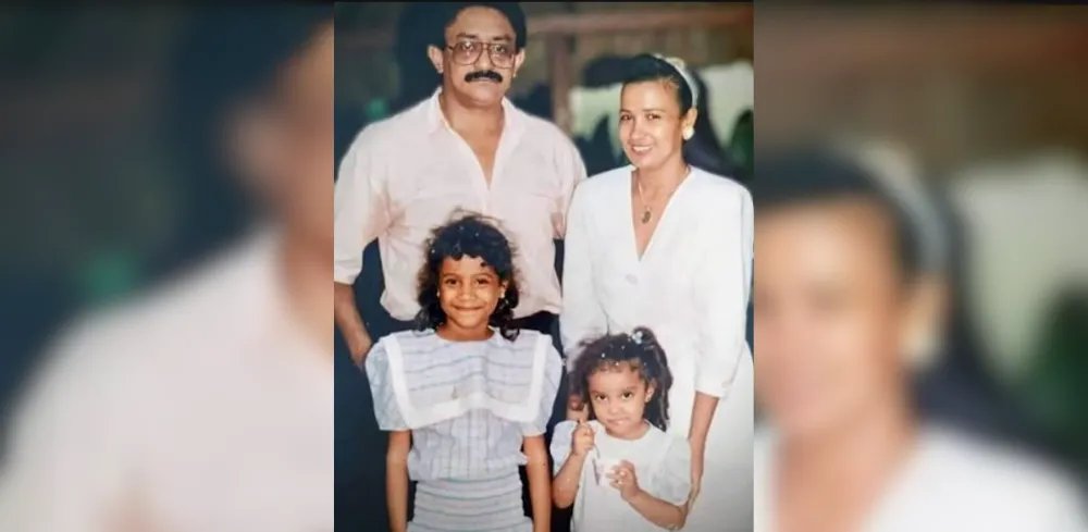 Hernando Marín, su esposa Edelmina Corrales y sus muchachitas  Ana Cely y Ana Tatiana