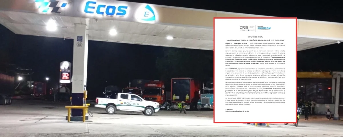 “Pudo ocasionar una tragedia”: gremio nacional rechazó atentado contra estación de servicio en El Copey