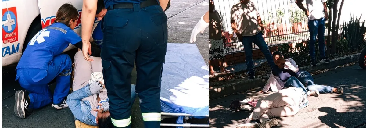 Dos jóvenes resultaron heridas tras ser derribadas de una motocicleta durante un robo en Valledupar.