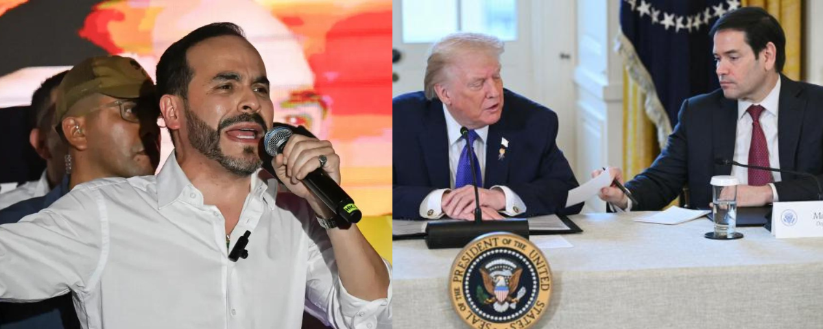 PIE DE FOTO (COLLAGE) Abelardo de la Espriella, presidente electo de Colombia/ Donald Trump junto a Marco Rubio.