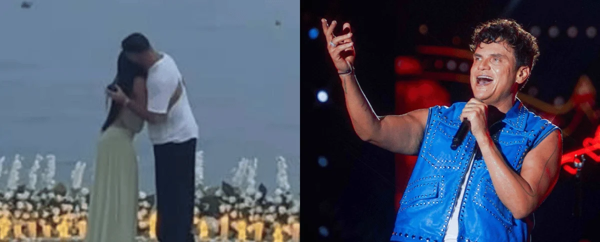 Silvestre Dangond le cantó a una pareja en las playas de España.